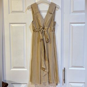 Banana Republic Beige Midi Dress
